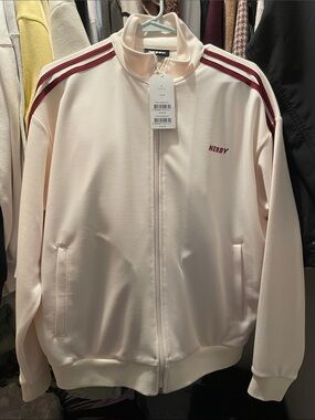 Women’s Nerdy NY Track Top Cream